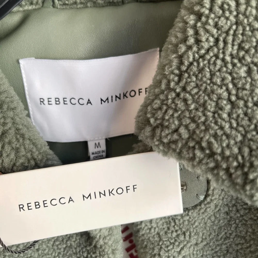 New REBECCA MINKOFF Women's Sherpa Teddy Jacket Size M NWT - Picture 8 of 8